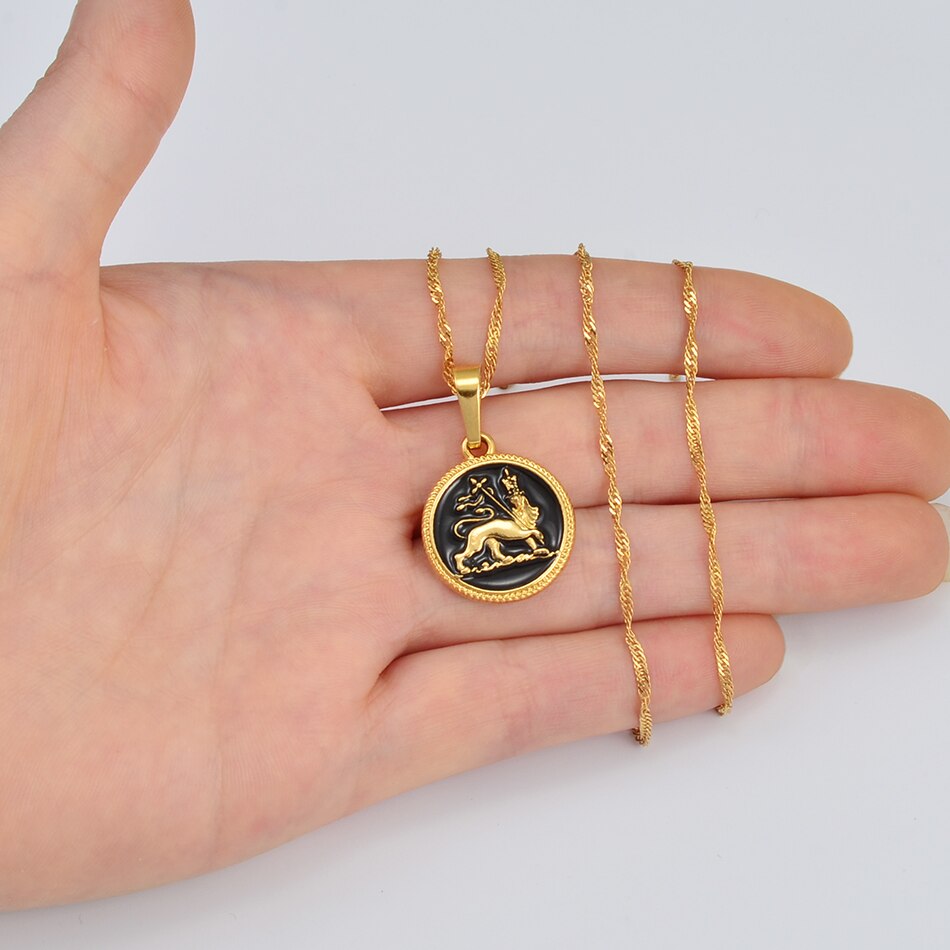 Ethiopian Lion Pendant Necklaces