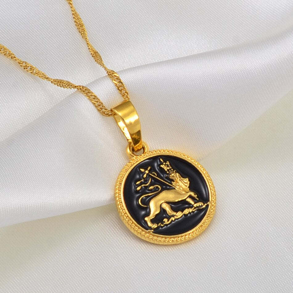 Ethiopian Lion Pendant Necklaces