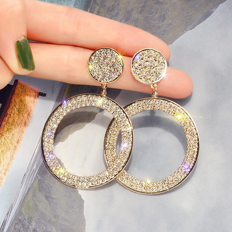 New Luxury Cubic Zirconia Pendant Earrings Woman
