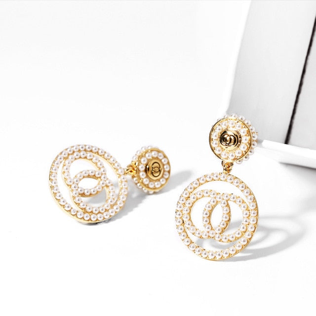 New Luxury Cubic Zirconia Pendant Earrings Woman