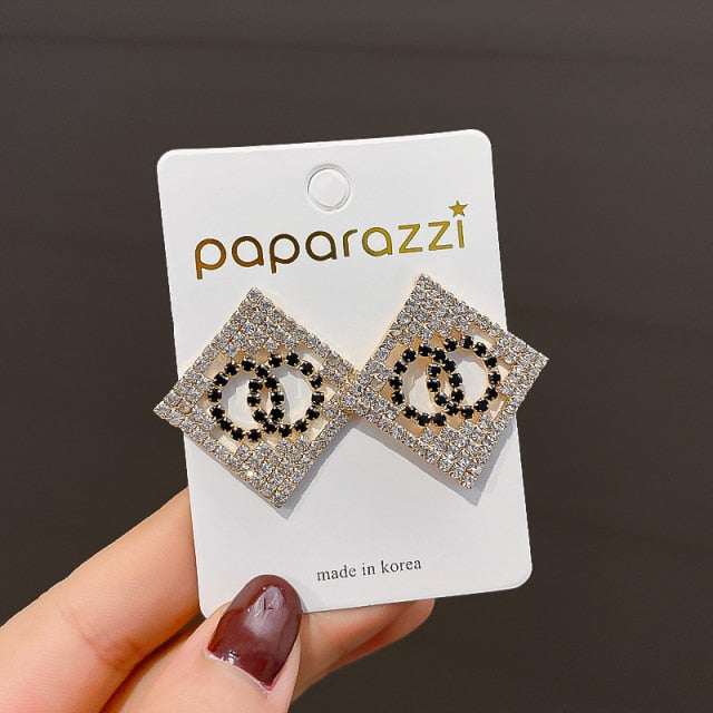 New Luxury Cubic Zirconia Pendant Earrings Woman