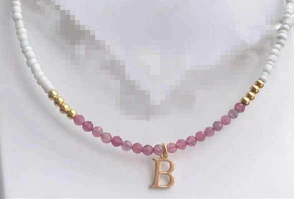 Handmade colorful crystal beads necklace