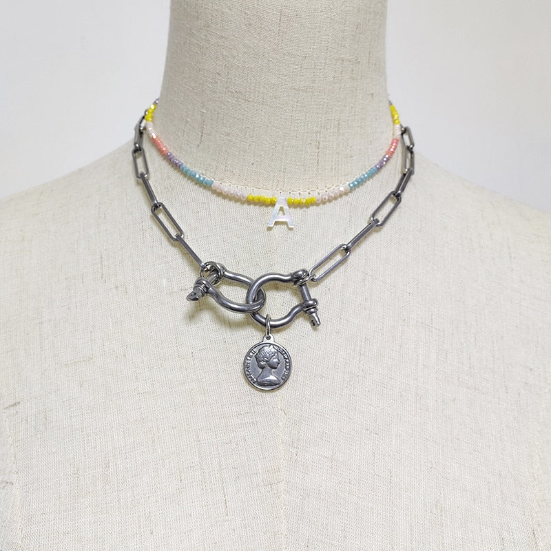 Handmade colorful crystal beads necklace