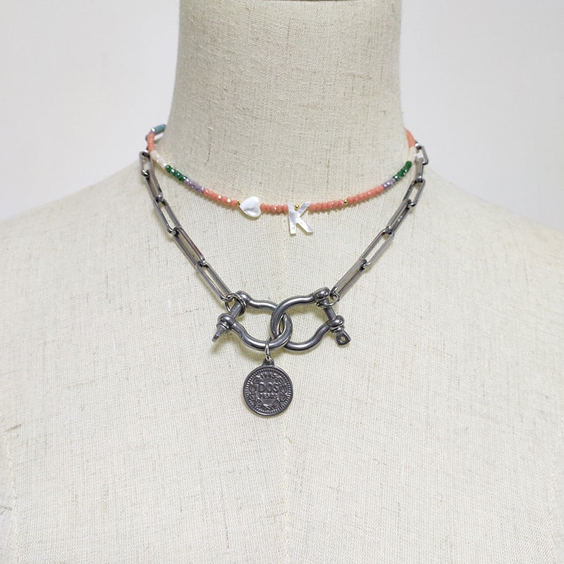 Handmade colorful crystal beads necklace