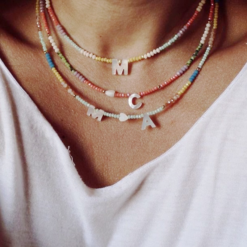Handmade colorful crystal beads necklace