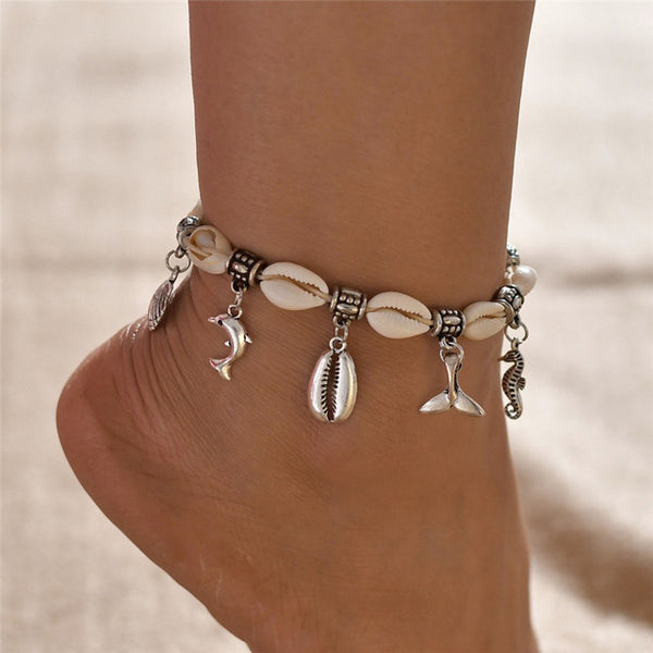 Tobilleras para mujeres y niñas, joyería para pies, sandalias descalzas para playa y vacaciones, pulsera