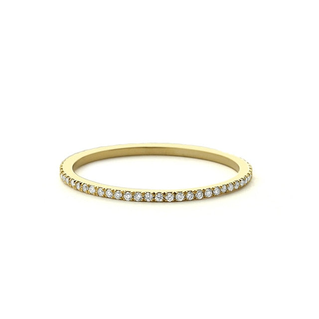 925 Sterling silver Micro Pave AAAAA Zircon cz Wedding  Rings