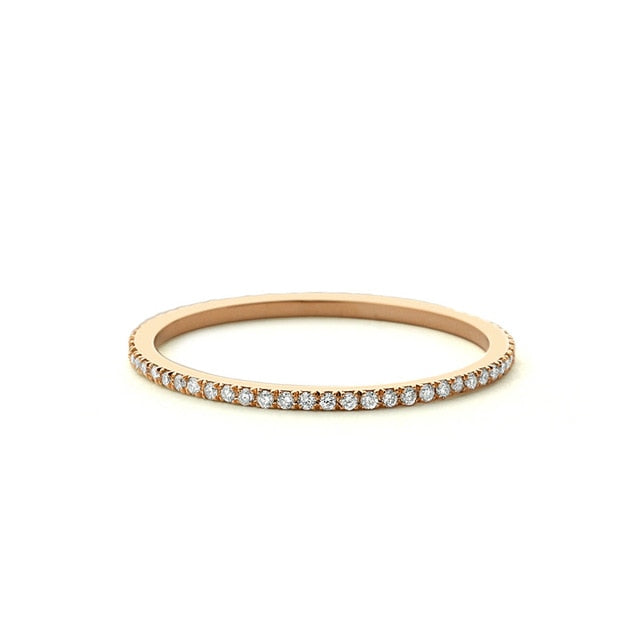 925 Sterling silver Micro Pave AAAAA Zircon cz Wedding  Rings