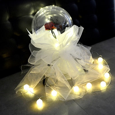 LED Luminous Balloon Rose Bouquet Artificial dried flowers