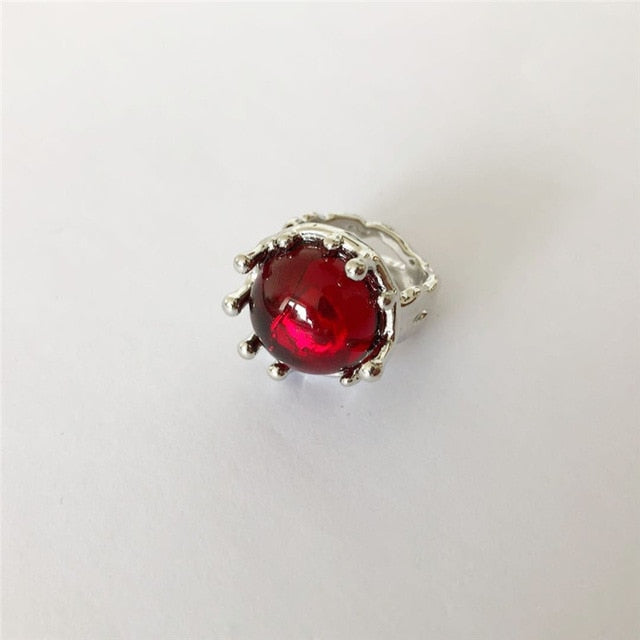 Colorful Vintage  Gold-Plated Crystal Rhinestone Rings