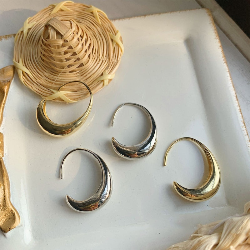 Vintage Gold Small Circle Hoop Earrings