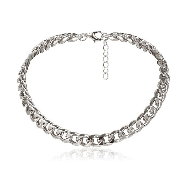 Punk Lock Choker Necklace Pendant