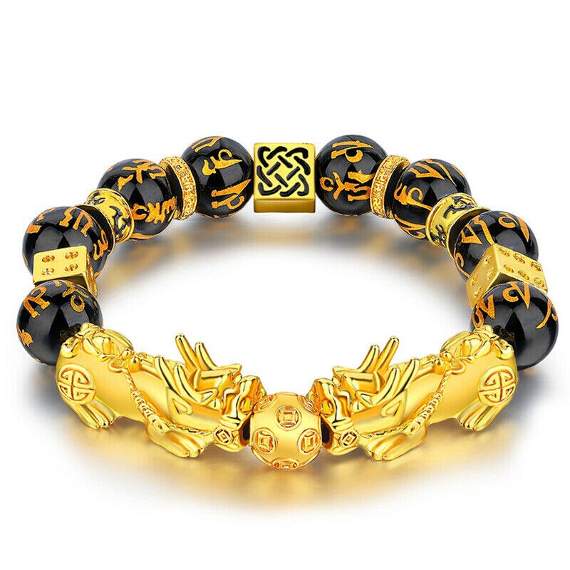 Pixiu Guardian Bracelet Bring Luck Wealth Beads Strand Bracelets