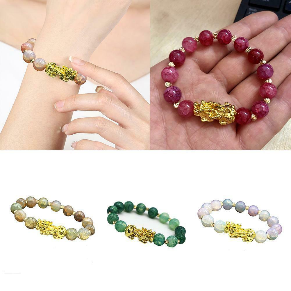 Pixiu Guardian Bracelet Bring Luck Wealth Beads Strand Bracelets