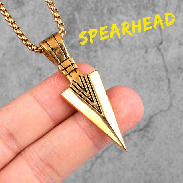 Sparta Spearhead Long Men Necklaces Pendants