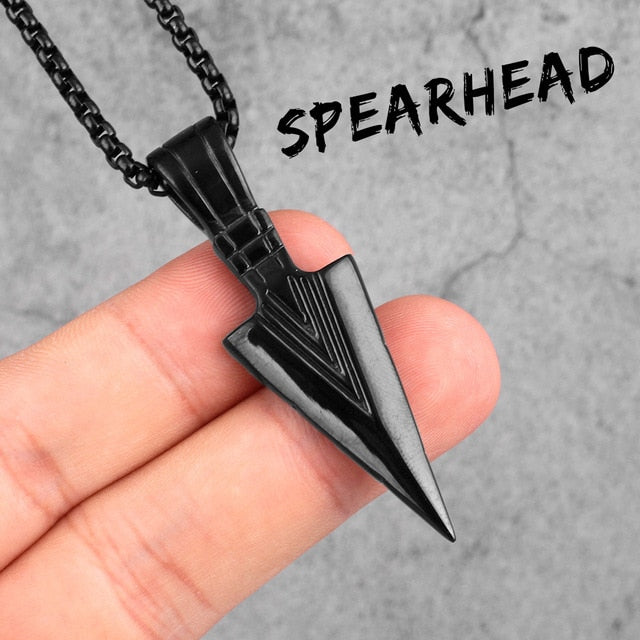 Sparta Spearhead Long Men Necklaces Pendants