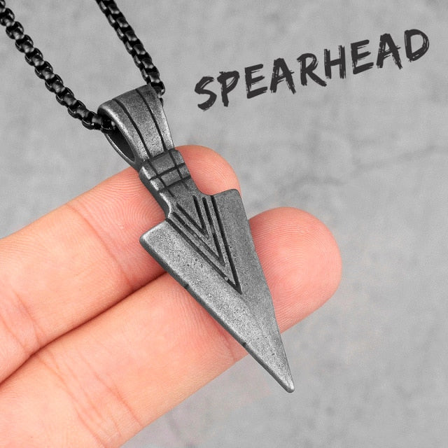 Sparta Spearhead Long Men Necklaces Pendants