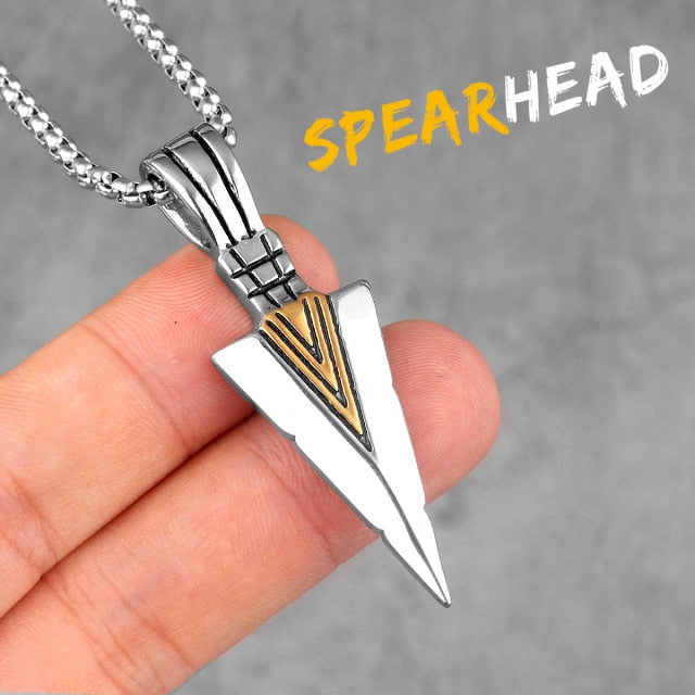 Sparta Spearhead Long Men Necklaces Pendants