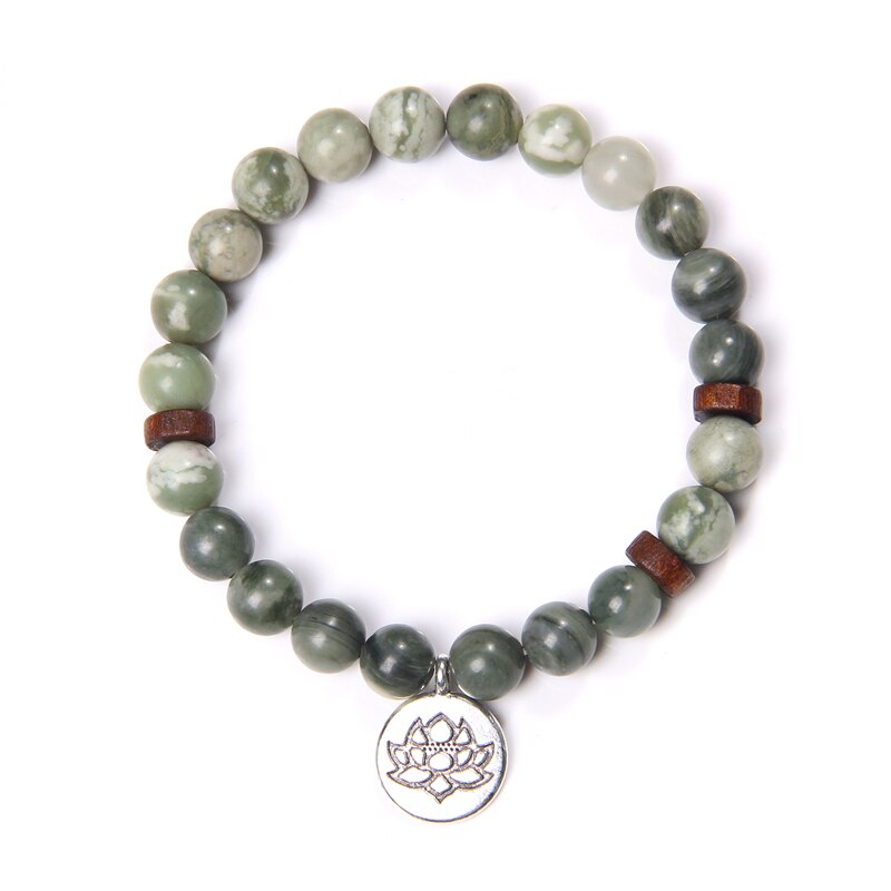 Natural Matte pink Zebra gem Stone beads beaded bracelet for women