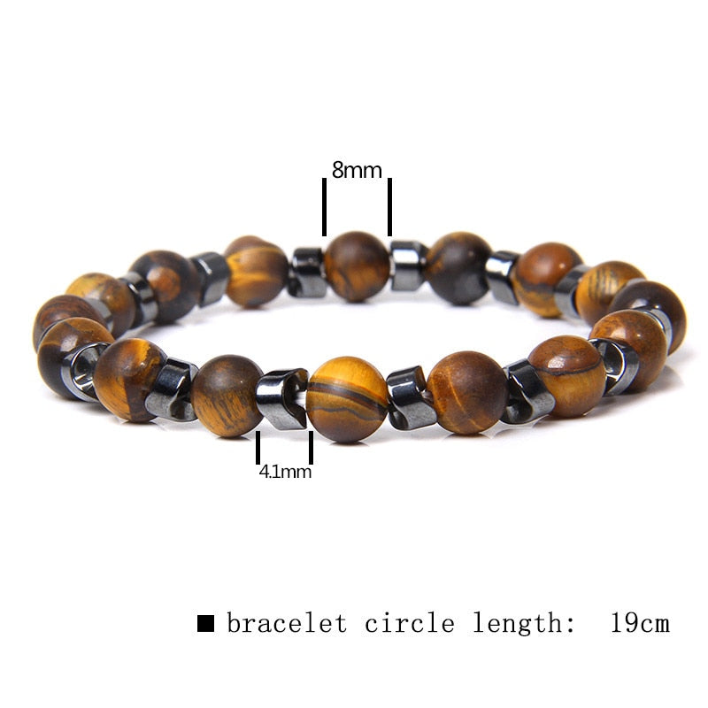 Natural Matte pink Zebra gem Stone beads beaded bracelet for women