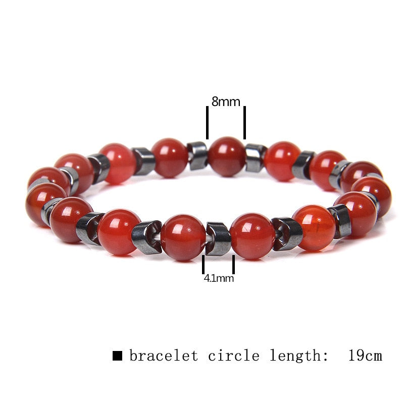 Natural Matte pink Zebra gem Stone beads beaded bracelet for women
