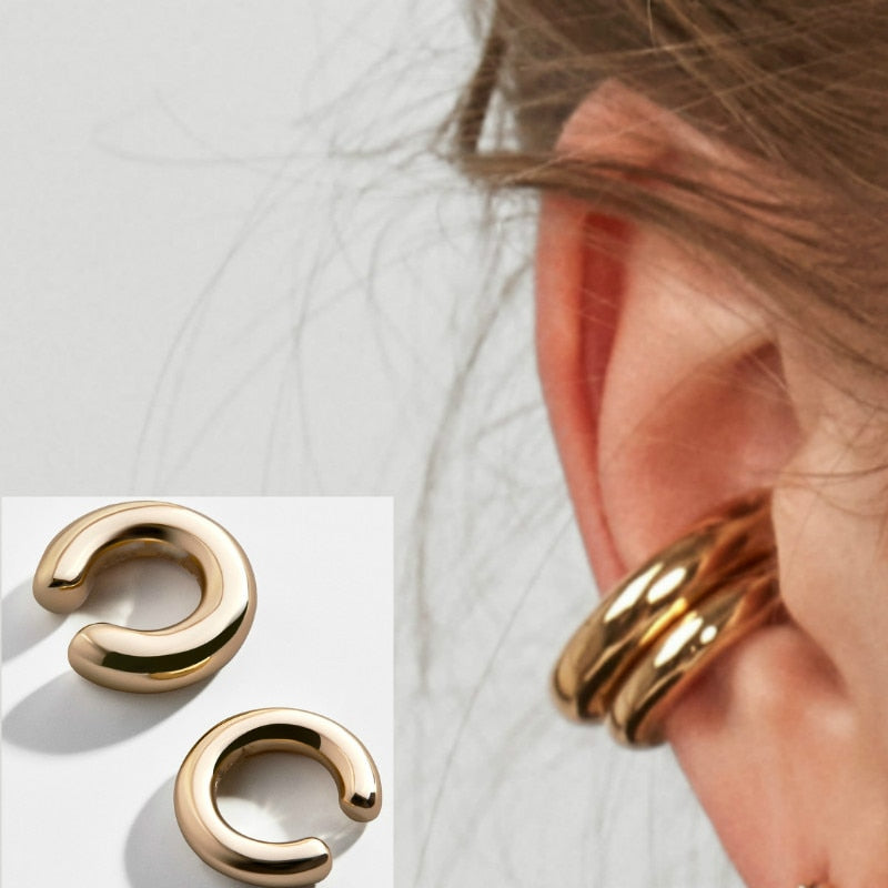Fashionable and Simple Metal Gold Female Cartilage Clip