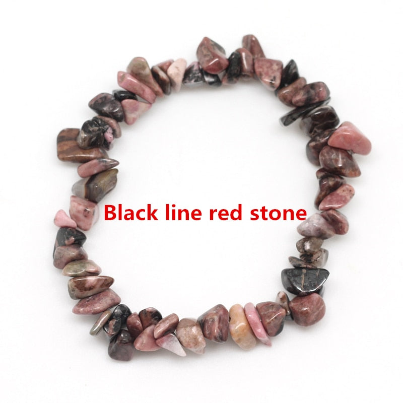 Hot Irregular Natural Crystals Chakras Stone Bracelet