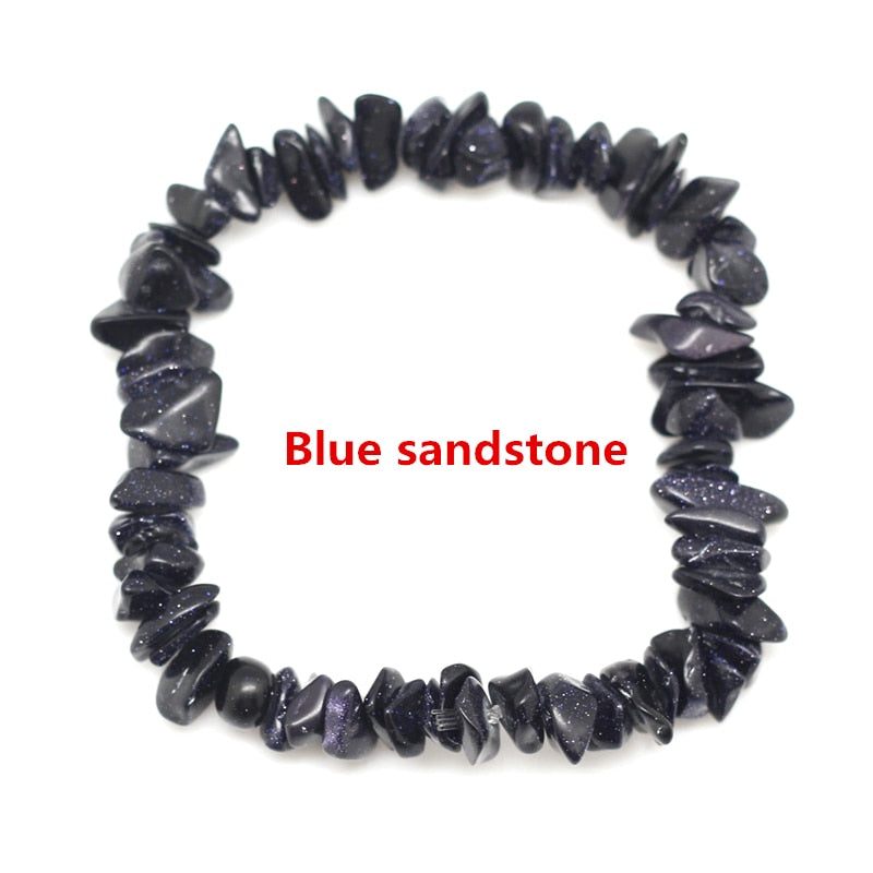 Hot Irregular Natural Crystals Chakras Stone Bracelet