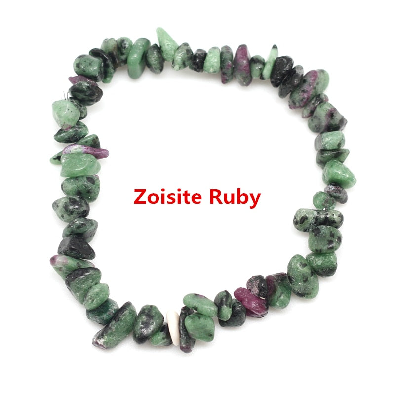 Hot Irregular Natural Crystals Chakras Stone Bracelet