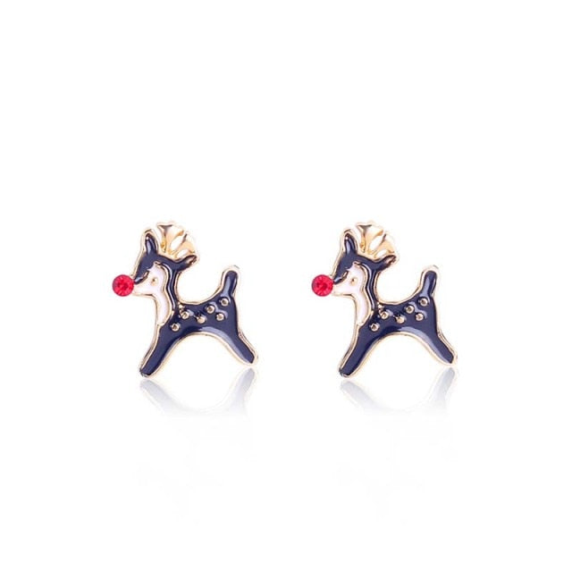 New Christmas Earrings Crystal Snowman Jewelry Christmas