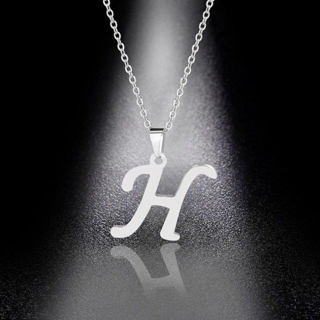 New Initial A-Z Letters Pendant Necklace