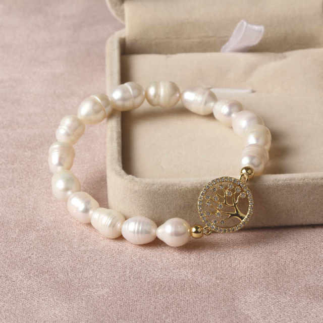 Natural Freshwater Pearl Turkish Eye Bracelets
