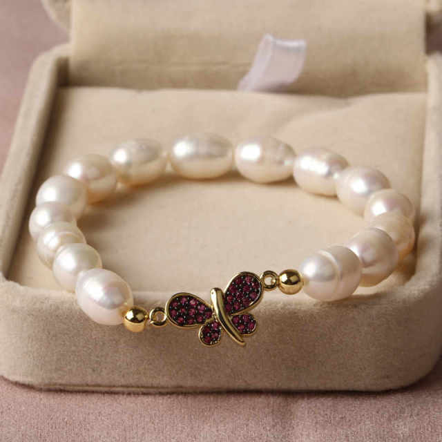 Natural Freshwater Pearl Turkish Eye Bracelets