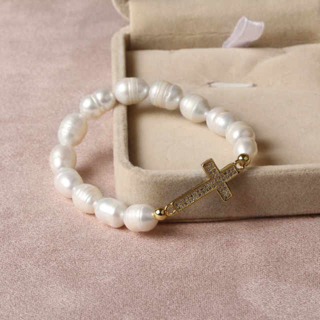 Natural Freshwater Pearl Turkish Eye Bracelets