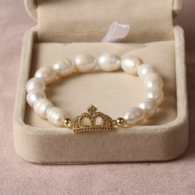 Natural Freshwater Pearl Turkish Eye Bracelets