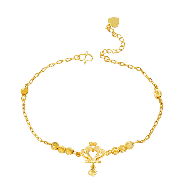 24K gold Bracelet on the leg beads Ankle Bracelets For Women