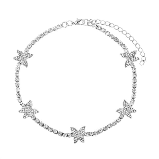 Butterfly Pendants Rhinestone Women Necklaces