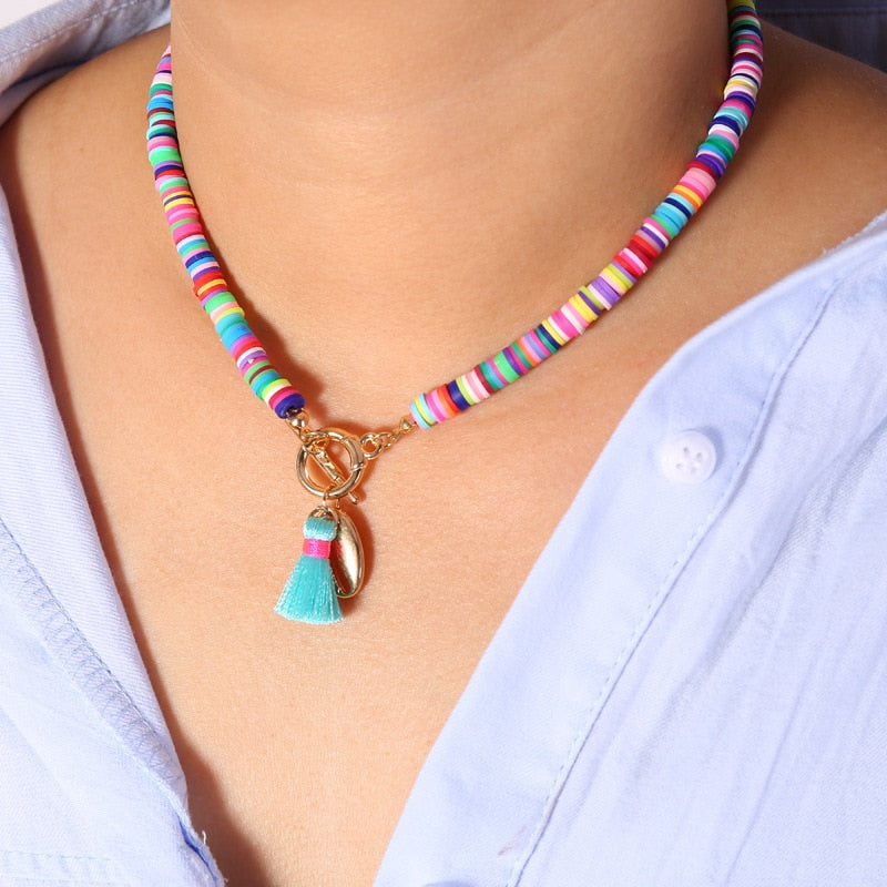 Alloy Shell Pendant Necklace for Women