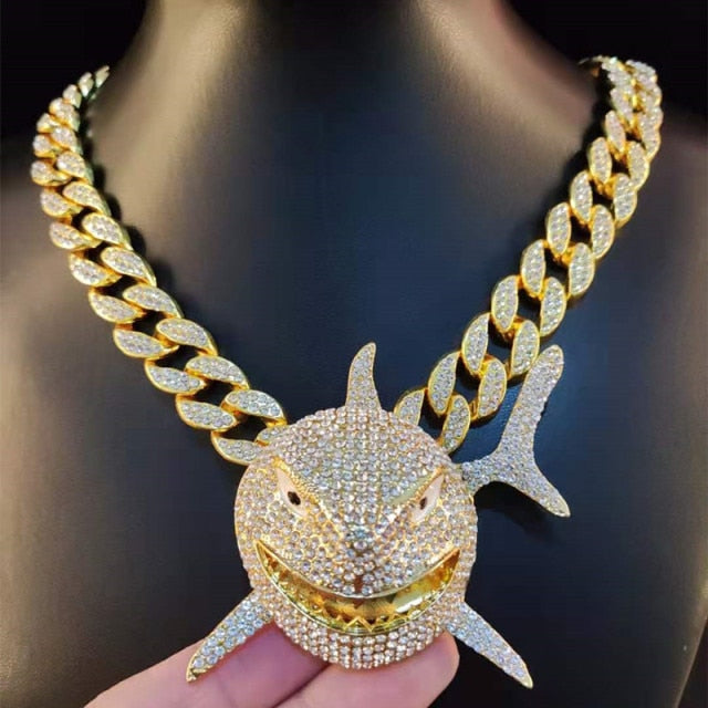Big Size Shark Pendant Necklace For Men