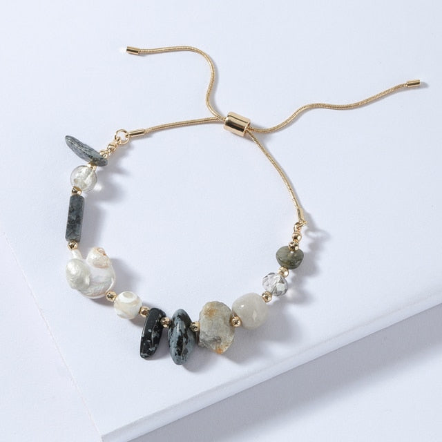 Baroque Pearl Shell Natural Stone Bracelets for Women