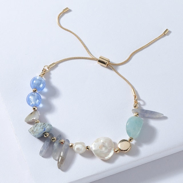 Baroque Pearl Shell Natural Stone Bracelets for Women