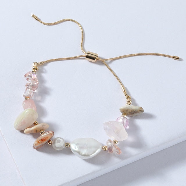 Baroque Pearl Shell Natural Stone Bracelets for Women