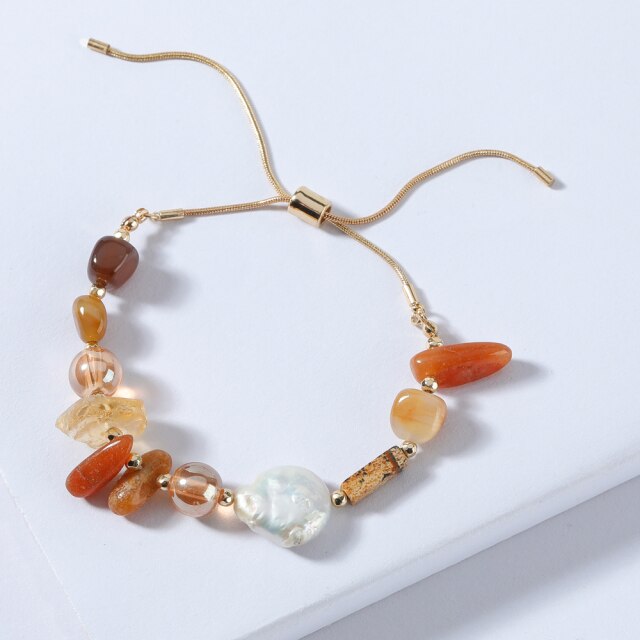 Baroque Pearl Shell Natural Stone Bracelets for Women