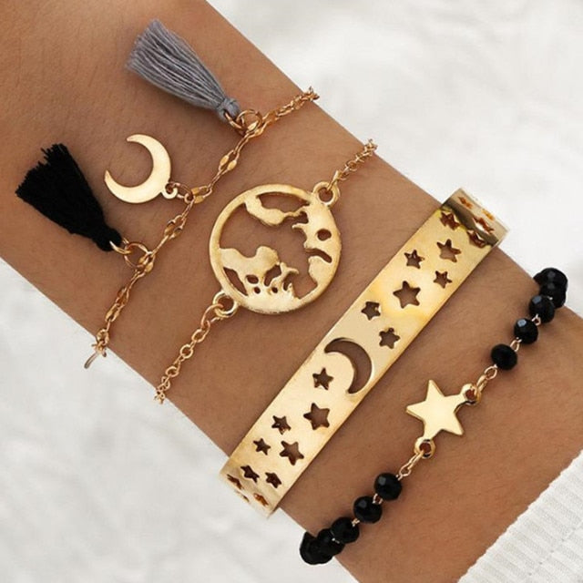 Bohemian Rhinestone Butterfly Bracelets