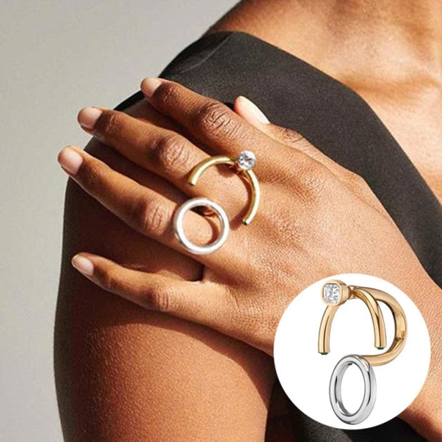 Cool Hollow Out - Twist Metal Ring