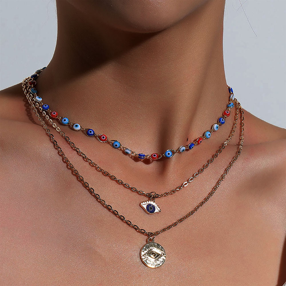 Fashion Turkish Evil Eyes Multilayer Necklaces