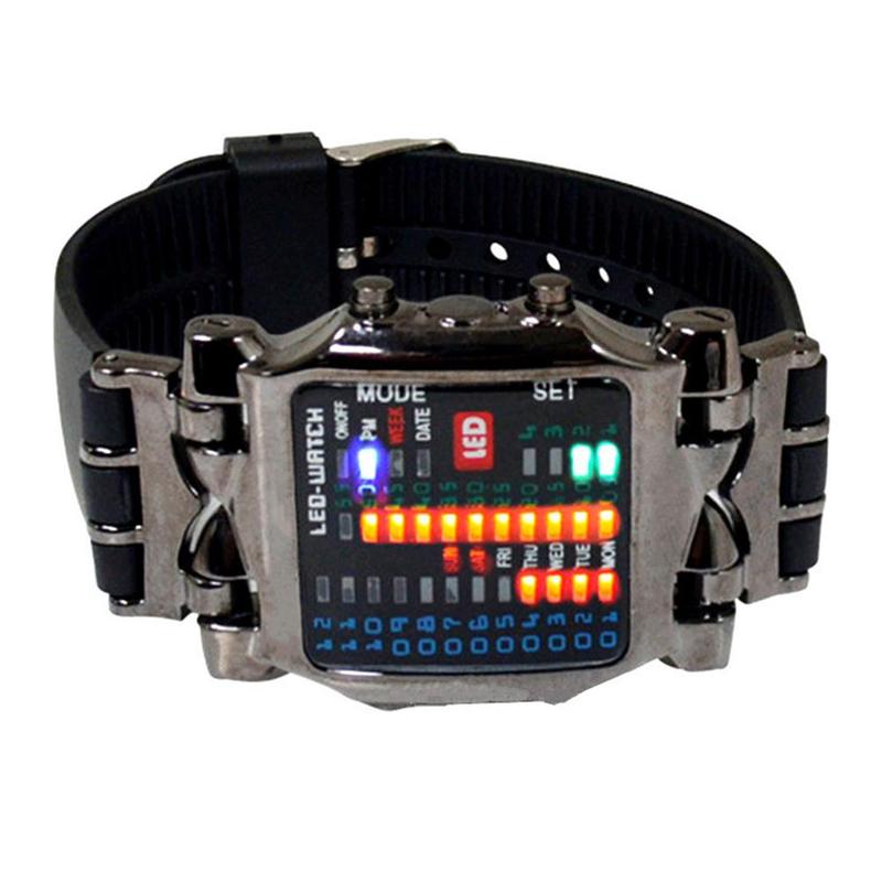 Binary Electronic Watch Cool Colorful Lantern Watch