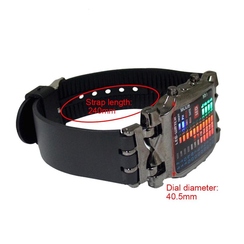 Binary Electronic Watch Cool Colorful Lantern Watch