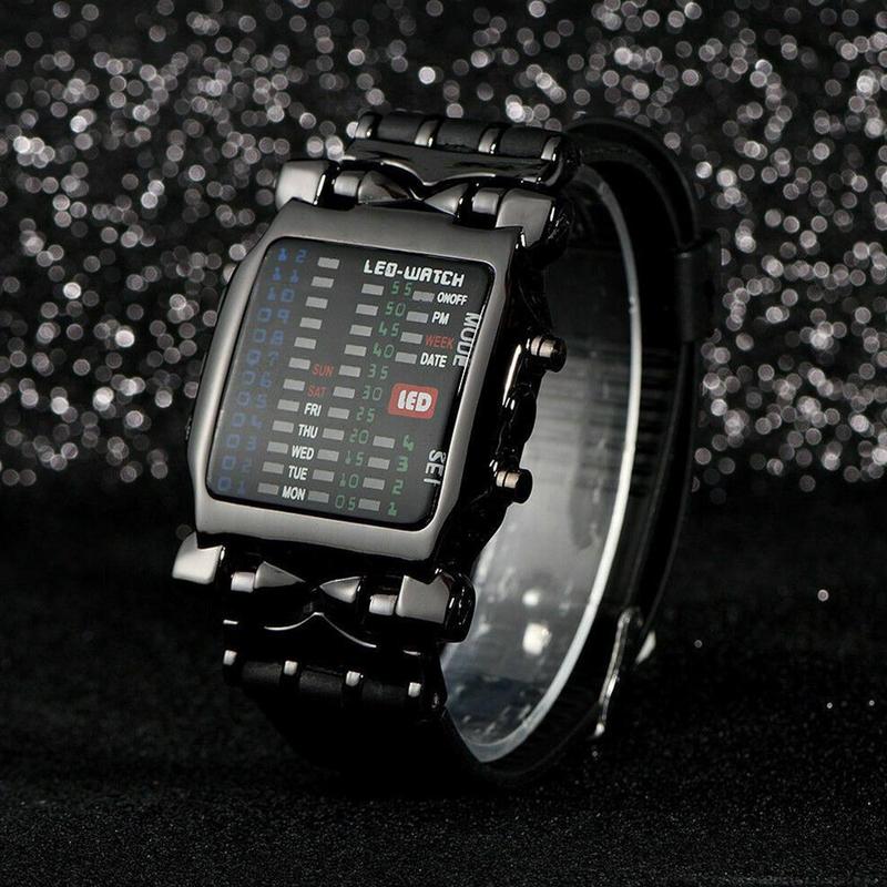 Binary Electronic Watch Cool Colorful Lantern Watch