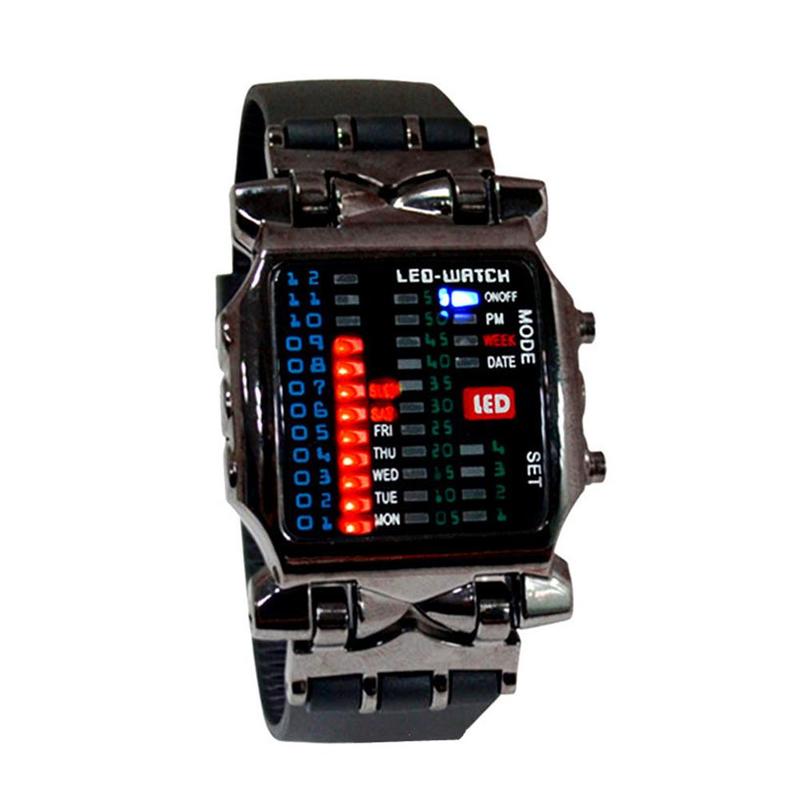 Binary Electronic Watch Cool Colorful Lantern Watch